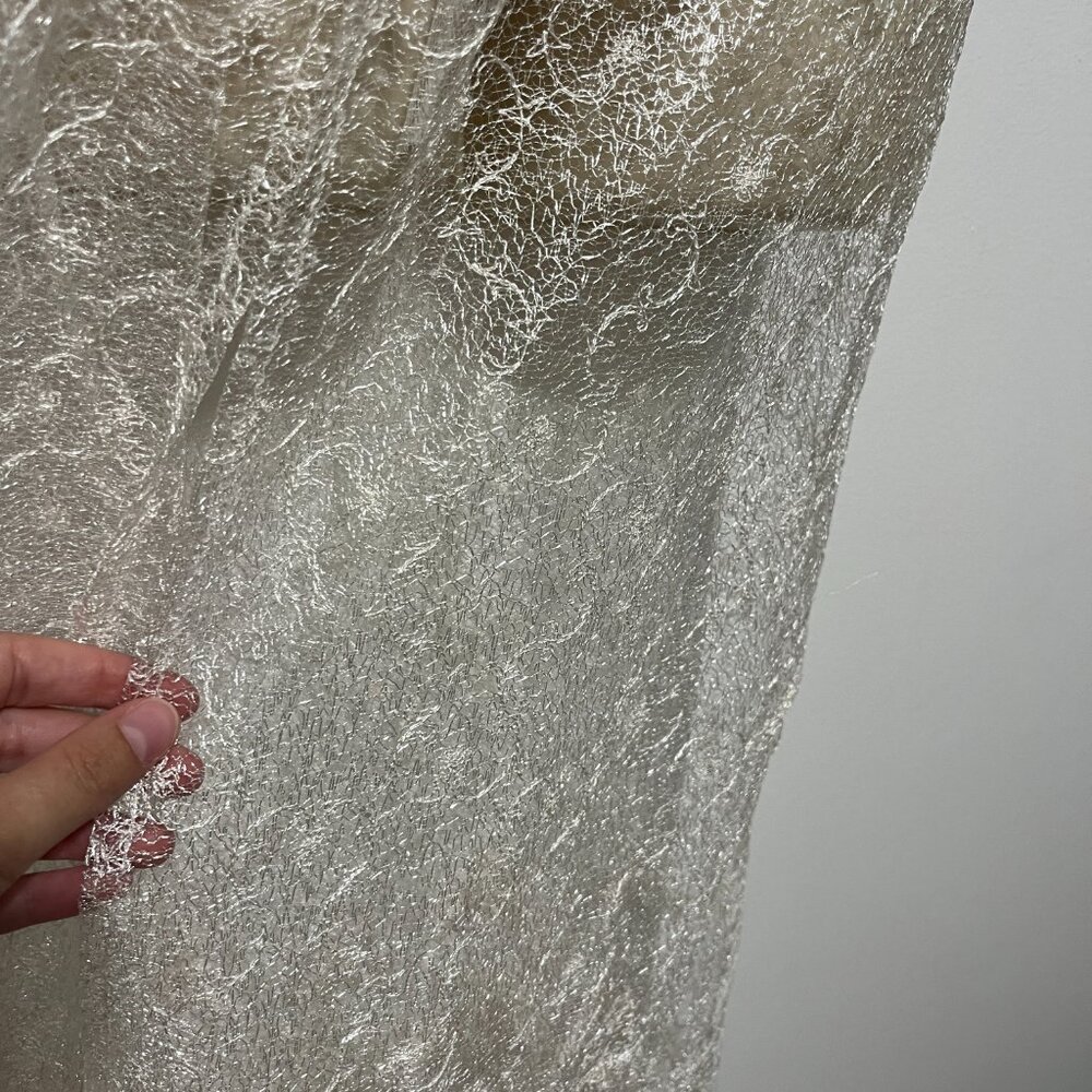 Womens Sheer Lace Negligee Peignoir Robe OS White Fairy Bridal Ethereal Angel - Picture 6 of 8